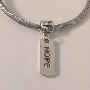 Silver Hope Dangle Charm for Pandora‎ Style Bracelet